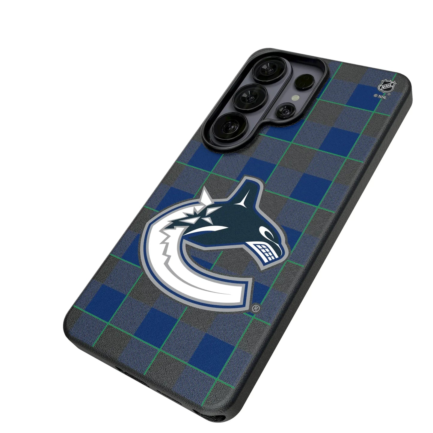 Vancouver Canucks Plaid MagSafe Compatible Phone Case for Samsung Galaxy