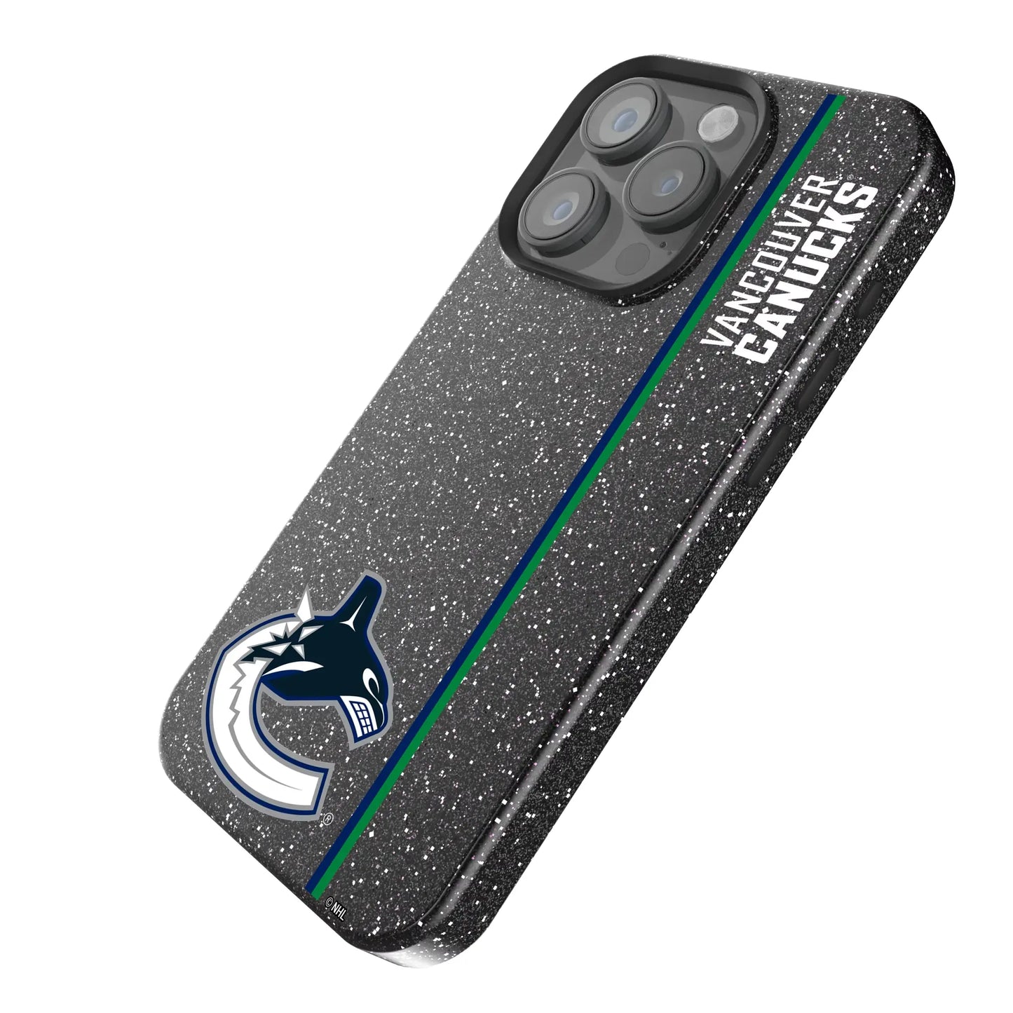 Vancouver Canucks Sidebar Black Bling Phone Case for Apple iPhone