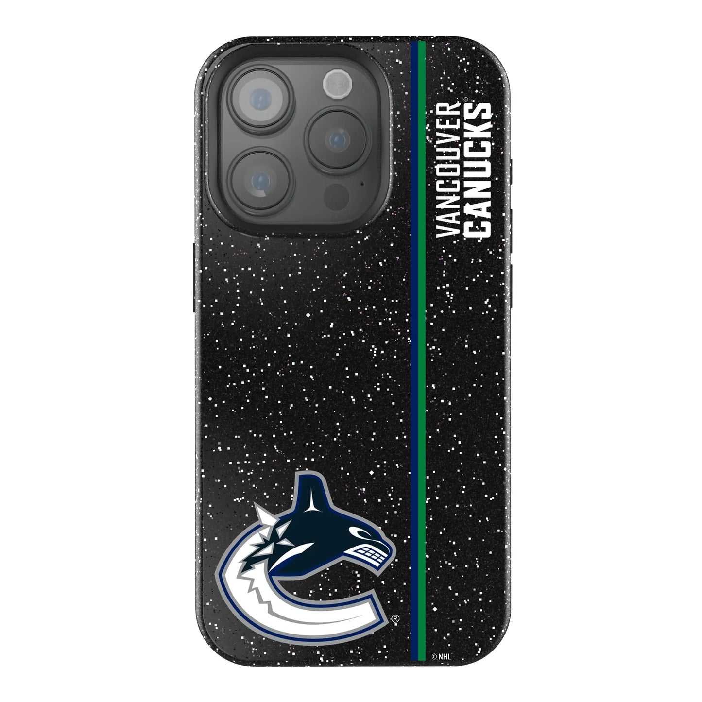 Vancouver Canucks Sidebar Black Bling Phone Case for Apple iPhone