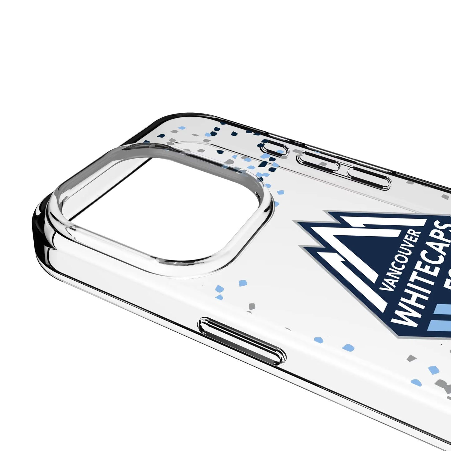 Vancouver Whitecaps Confetti Clear Phone Case for Apple iPhone