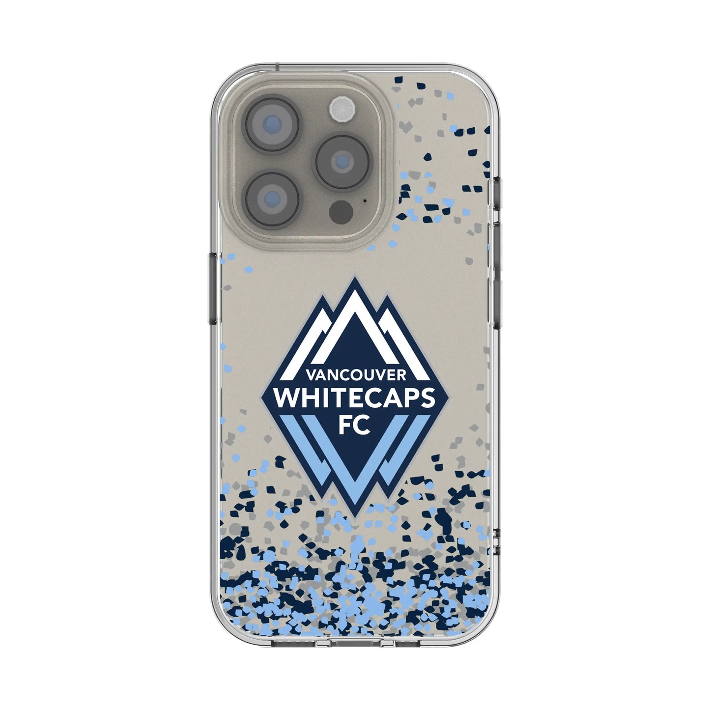 Vancouver Whitecaps Confetti Clear Phone Case for Apple iPhone