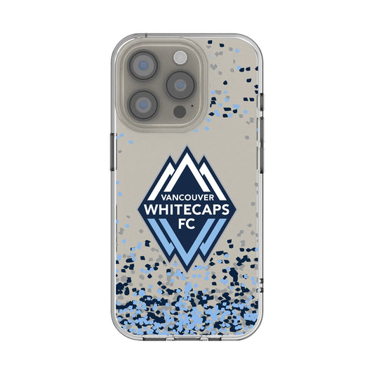 Vancouver Whitecaps Confetti Clear Phone Case for Apple iPhone