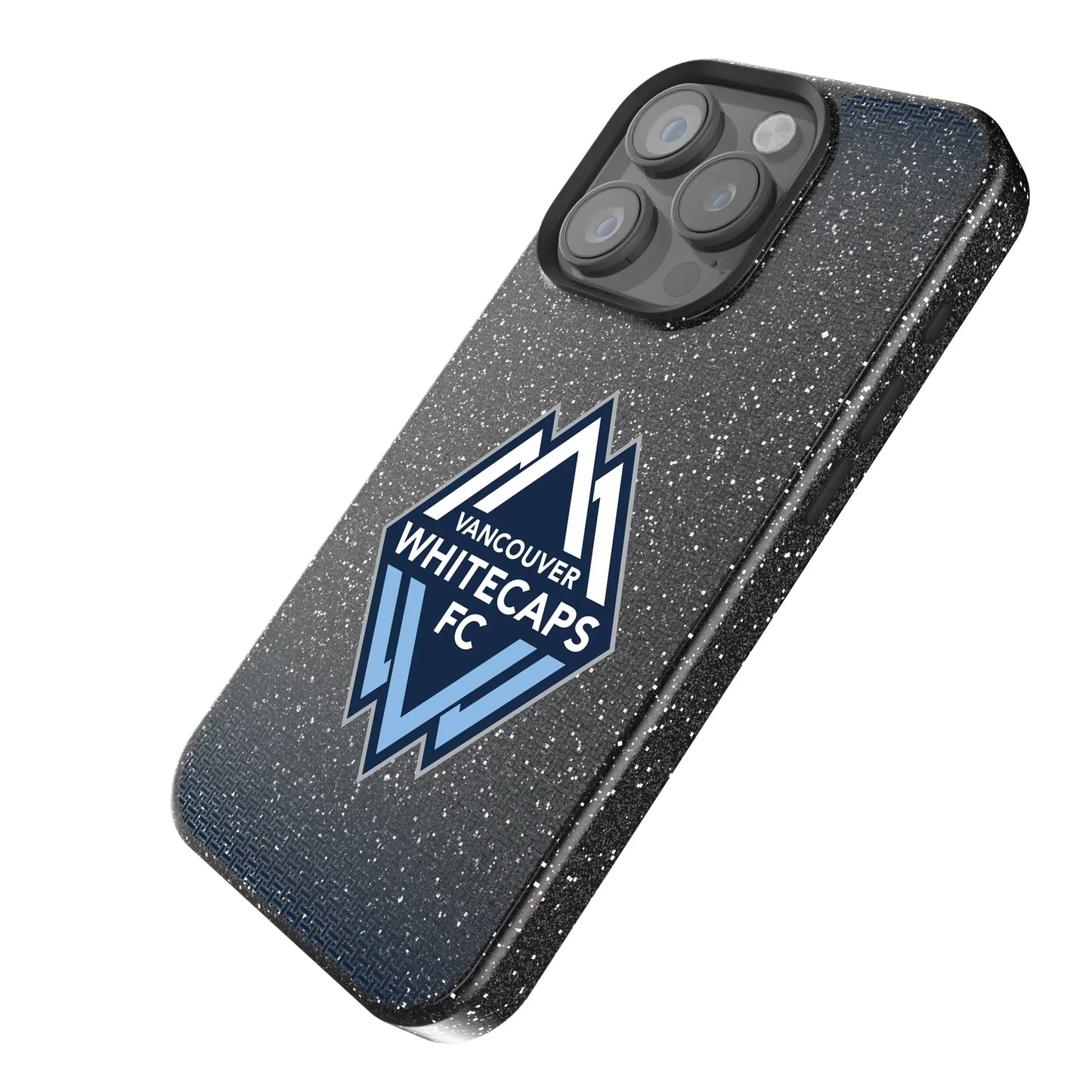 Vancouver Whitecaps Linen Black Bling Phone Case for Apple iPhone
