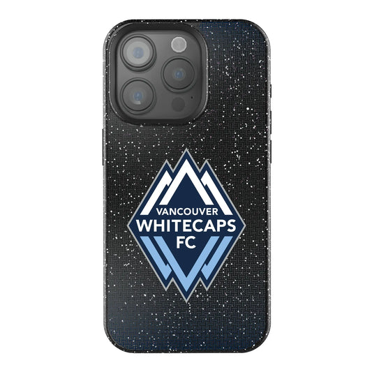 Vancouver Whitecaps Linen Black Bling Phone Case for Apple iPhone