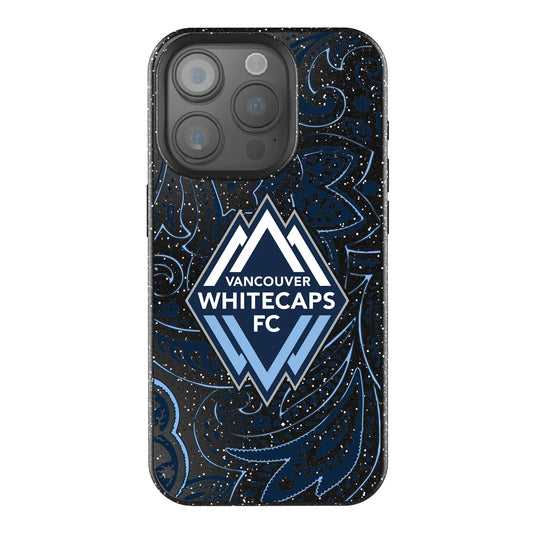 Vancouver Whitecaps Paisley Black Bling Phone Case for Apple iPhone