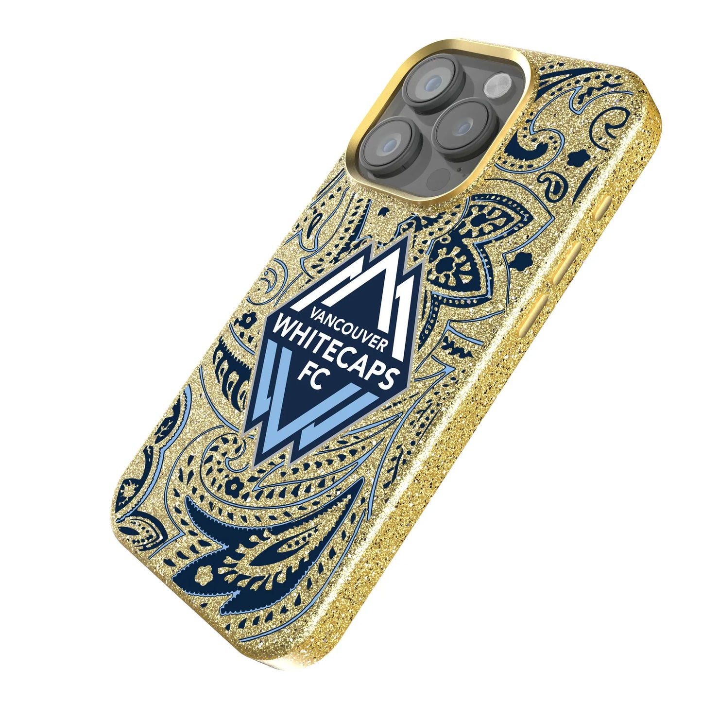 Vancouver Whitecaps Paisley Bling Phone Case for Apple iPhone