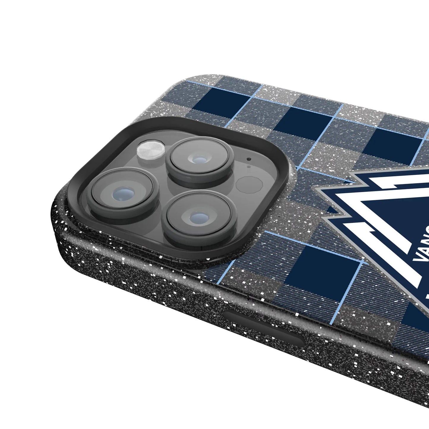 Vancouver Whitecaps Plaid Black Bling Phone Case for Apple iPhone