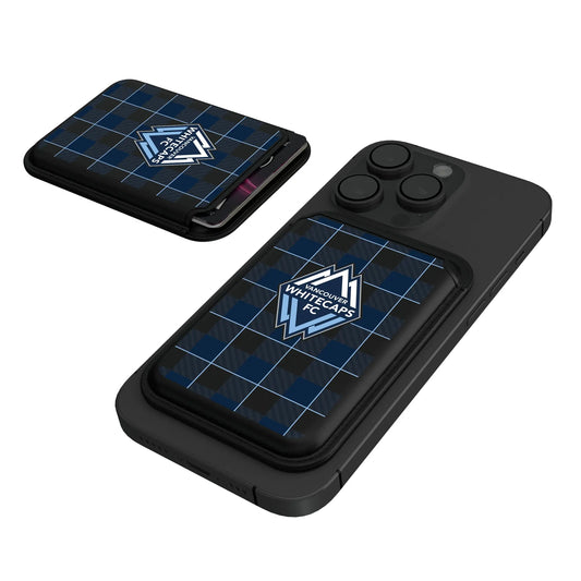 Vancouver Whitecaps Plaid Black Magnetic Credit Card Wallet