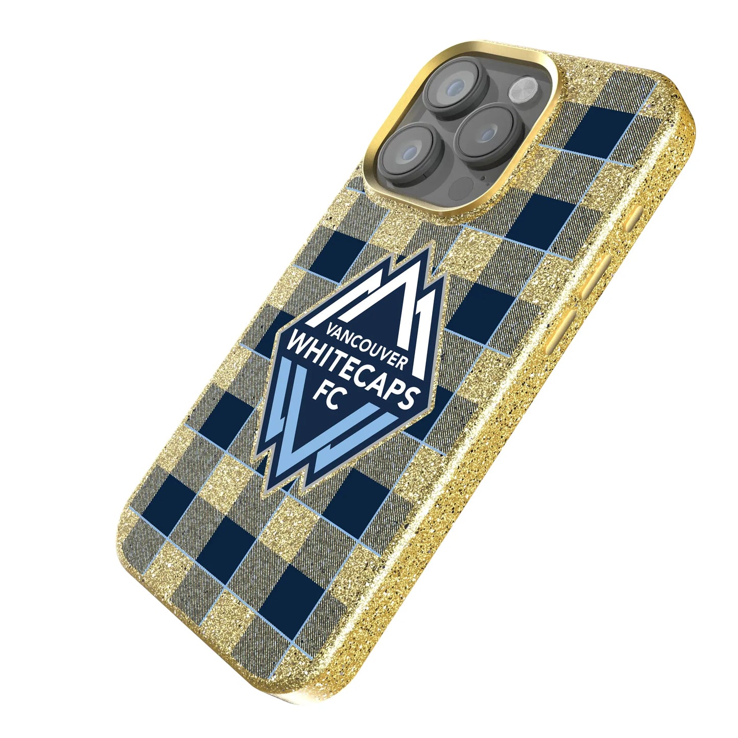 Vancouver Whitecaps Plaid Bling Phone Case for Apple iPhone