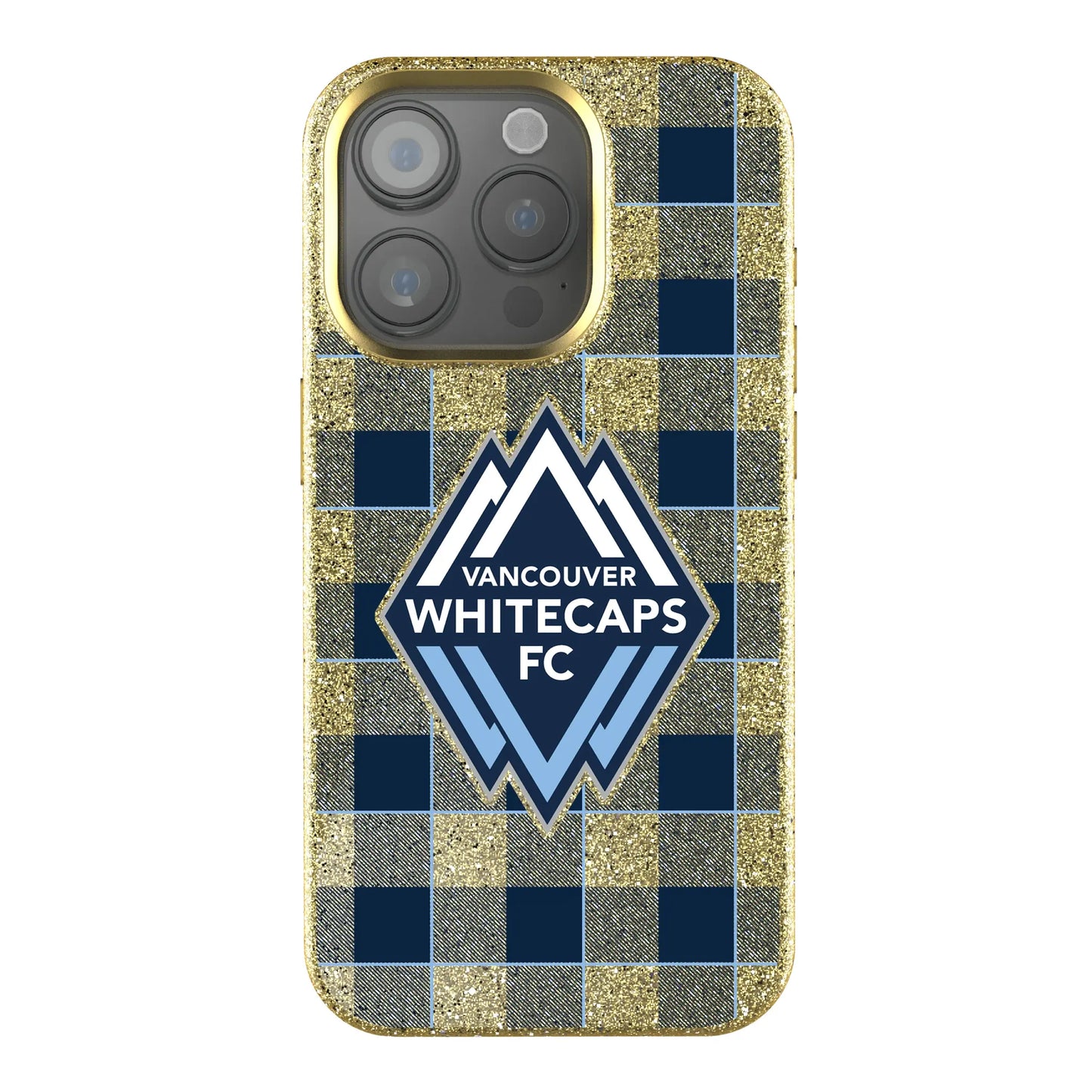 Vancouver Whitecaps Plaid Bling Phone Case for Apple iPhone