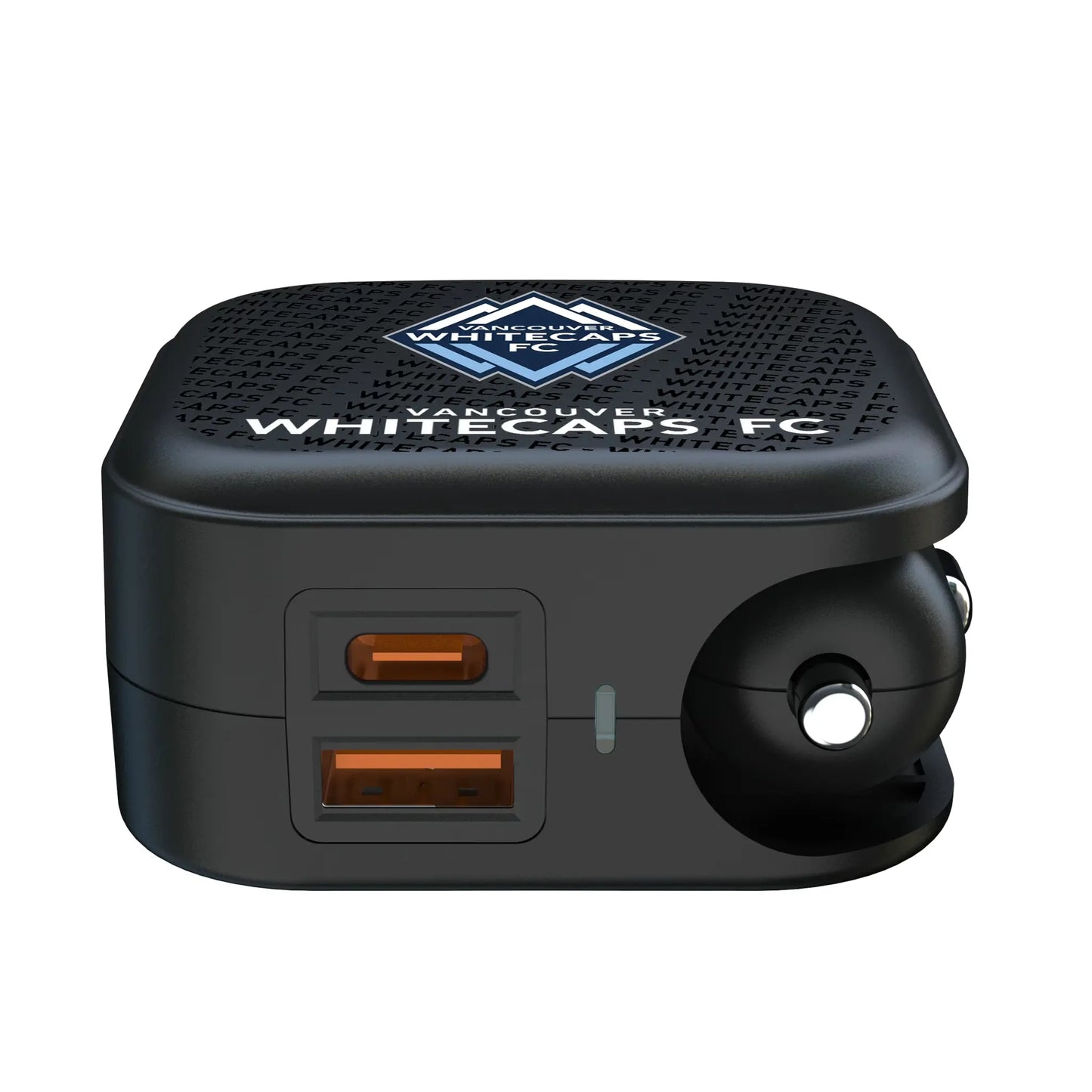 Vancouver Whitecaps Text Backdrop 2 in 1 USB A/C Charger