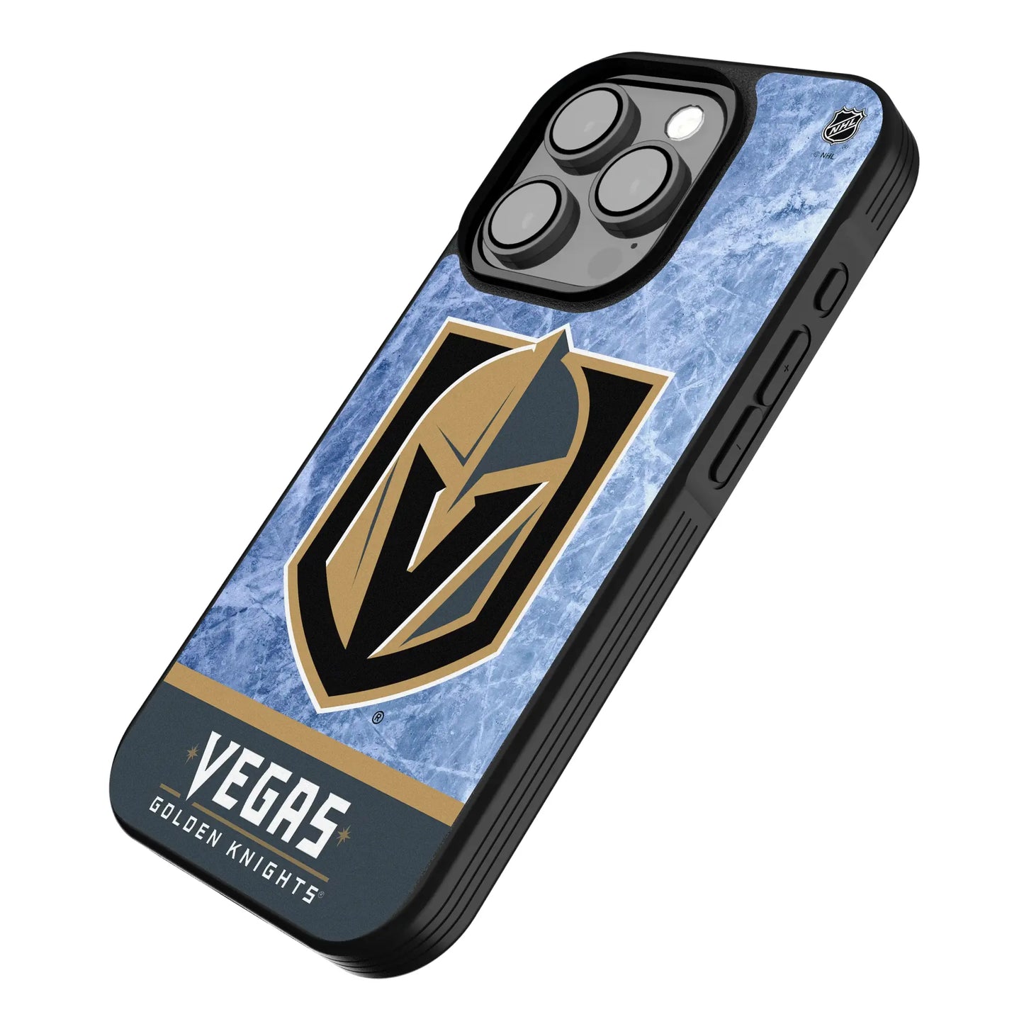 Vegas Golden Knights Ice Wordmark Bump Phone Case for Apple iPhone