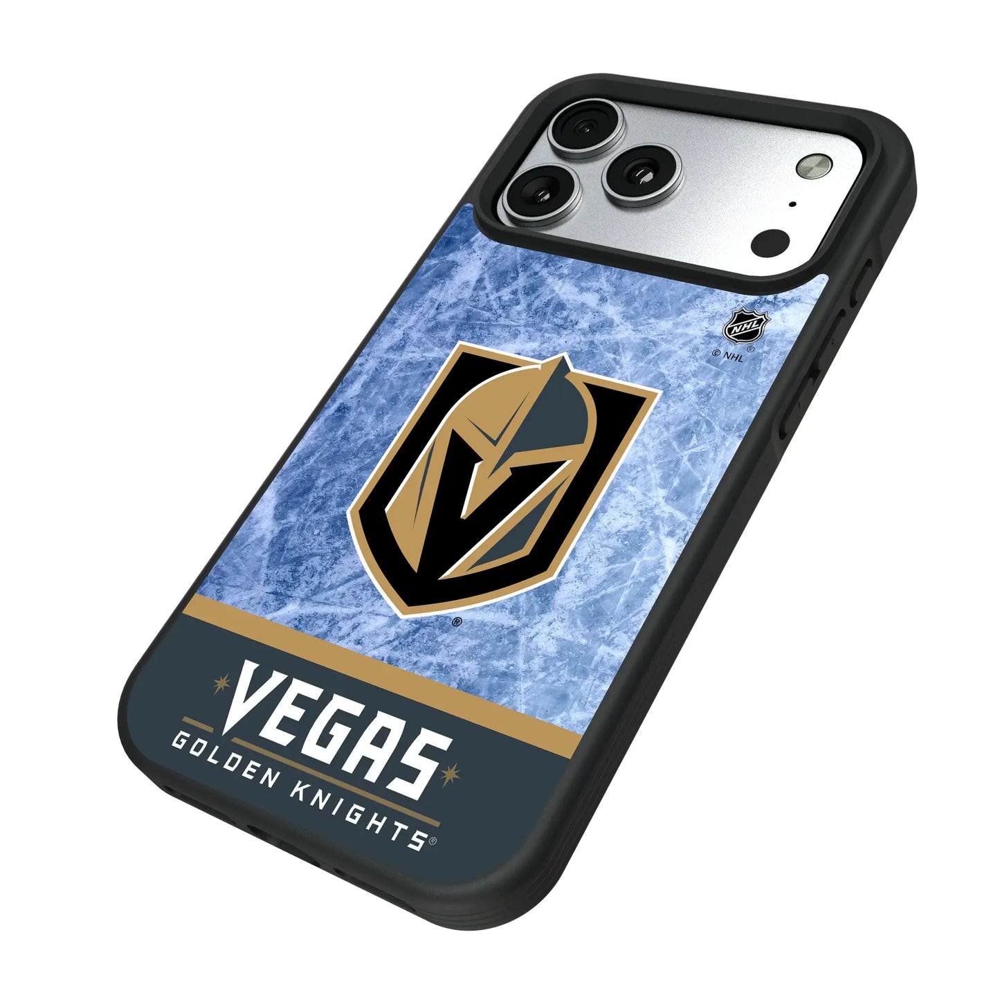 Vegas Golden Knights Ice Wordmark Bump Phone Case for Apple iPhone