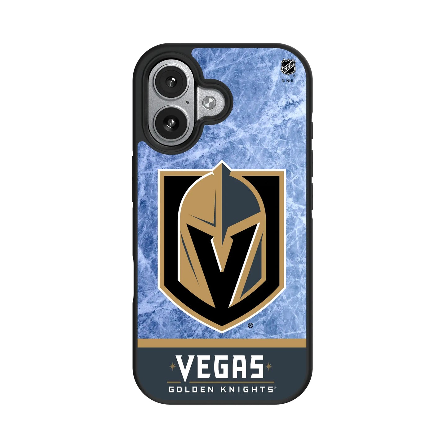 Vegas Golden Knights Ice Wordmark Bump Phone Case for Apple iPhone