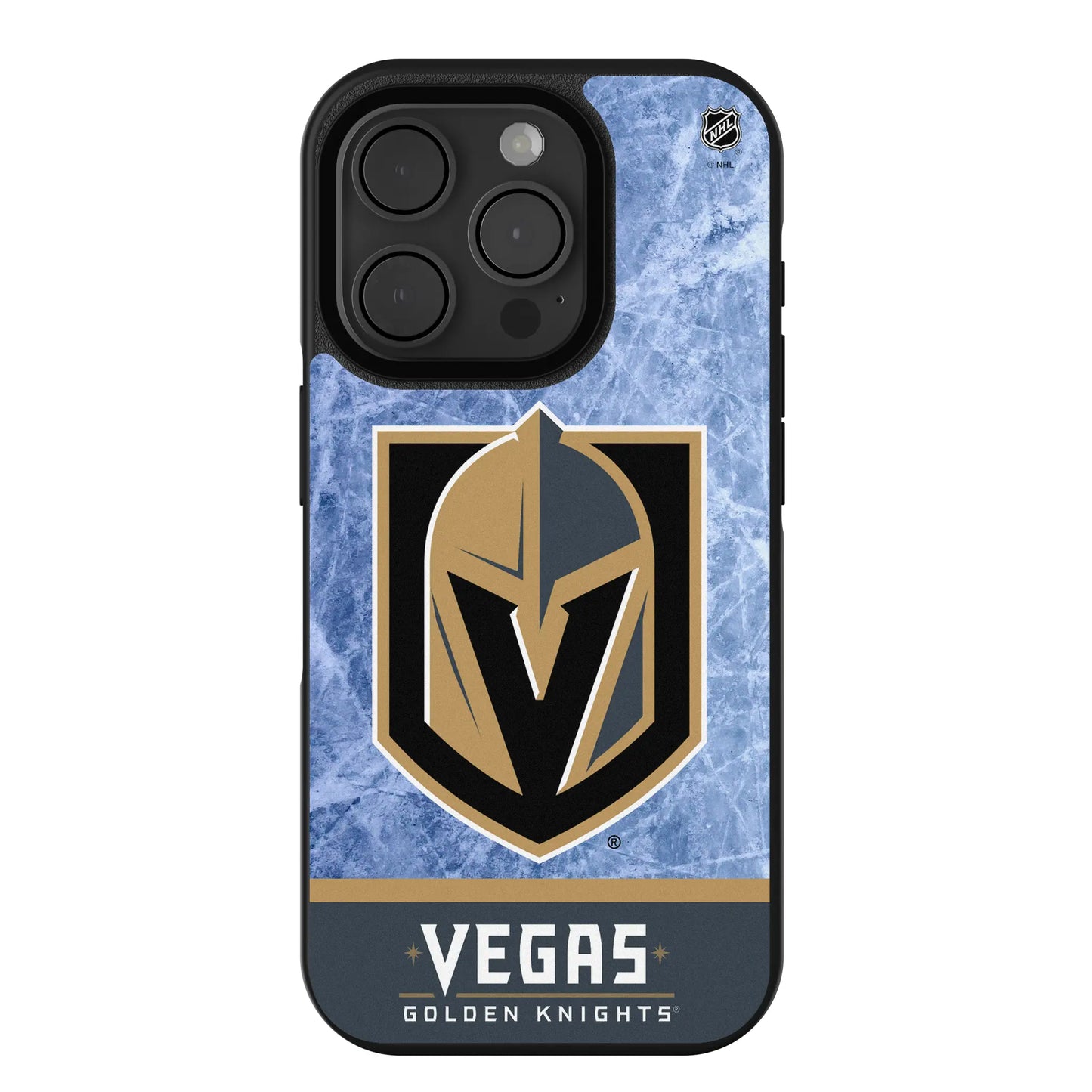 Vegas Golden Knights Ice Wordmark Bump Phone Case for Apple iPhone