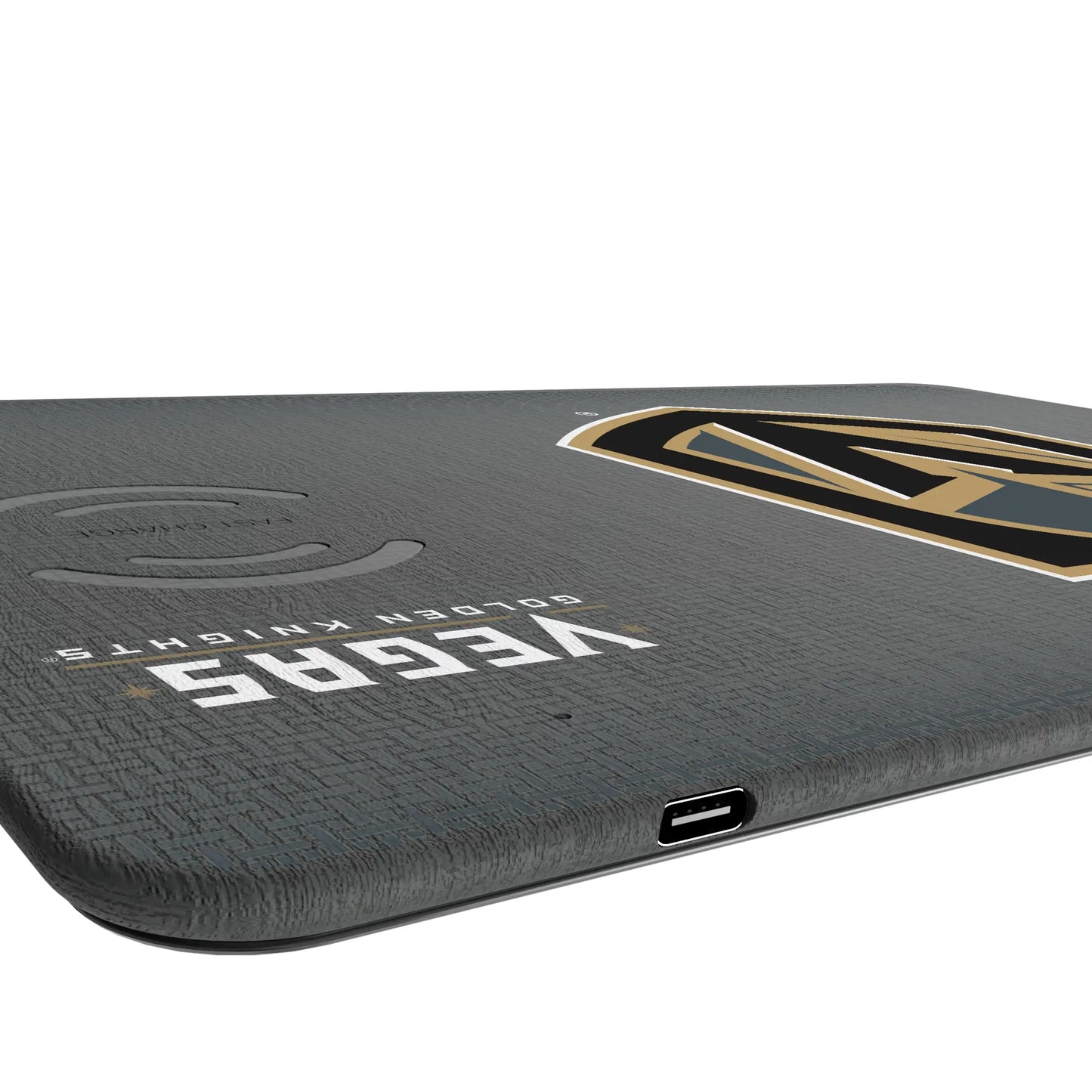 Vegas Golden Knights Linen 15-Watt Wireless Charger and Mouse Pad