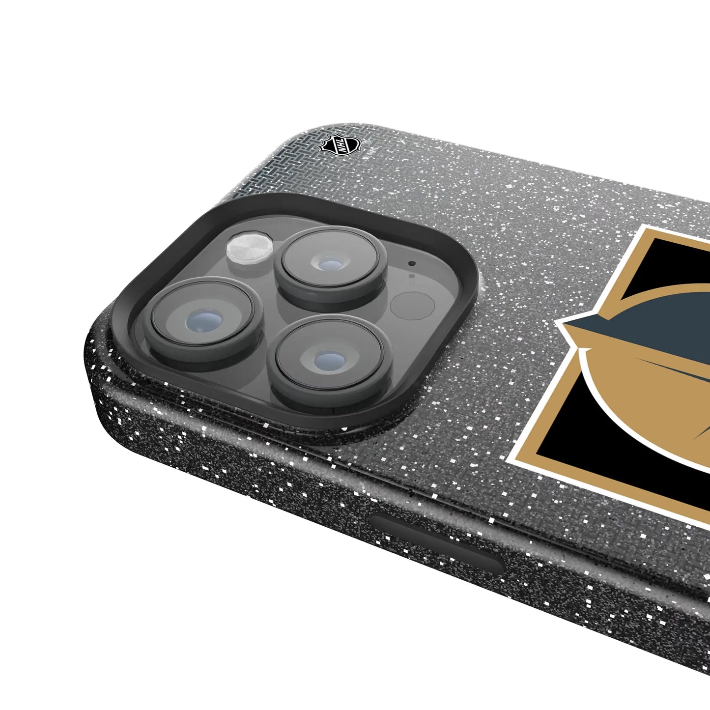 Vegas Golden Knights Linen Black Bling Phone Case for Apple iPhone