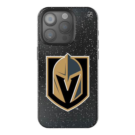 Vegas Golden Knights Linen Black Bling Phone Case for Apple iPhone