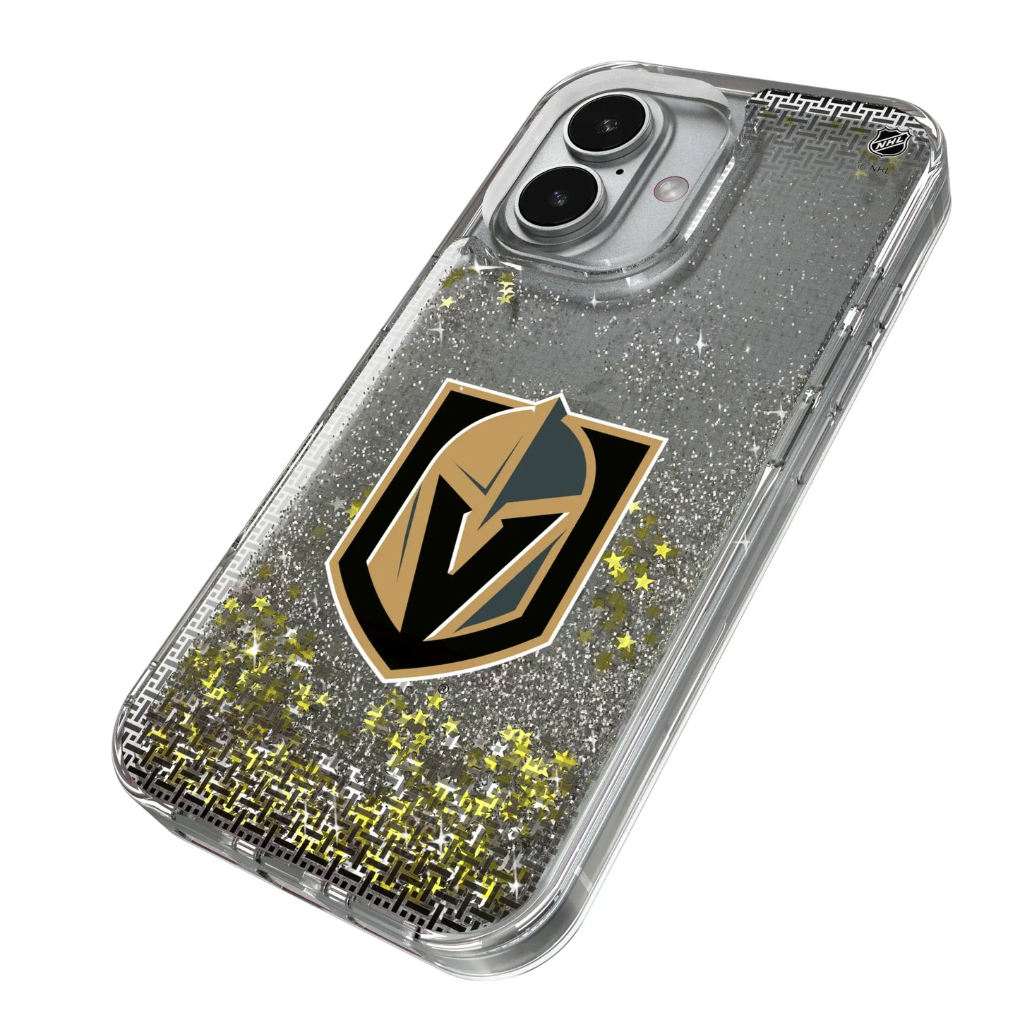Vegas Golden Knights Linen Glitter Phone Case for Apple iPhone