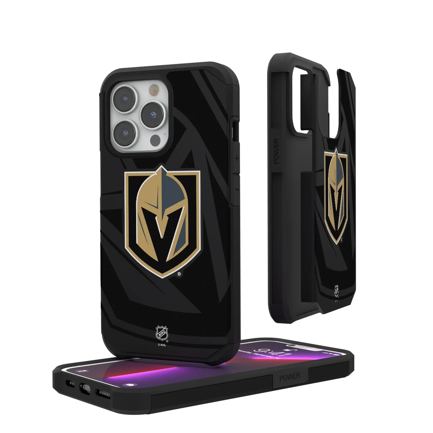 Vegas Golden Knights Monocolor Tilt Rugged Phone Case for Apple iPhone