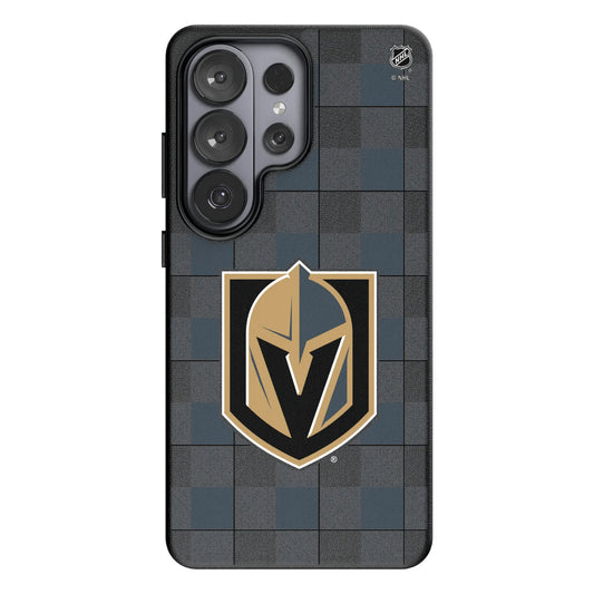 Vegas Golden Knights Plaid MagSafe Compatible Phone Case for Samsung Galaxy
