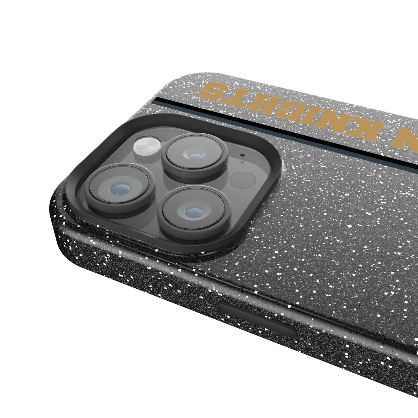 Vegas Golden Knights Sidebar Black Bling Phone Case for Apple iPhone