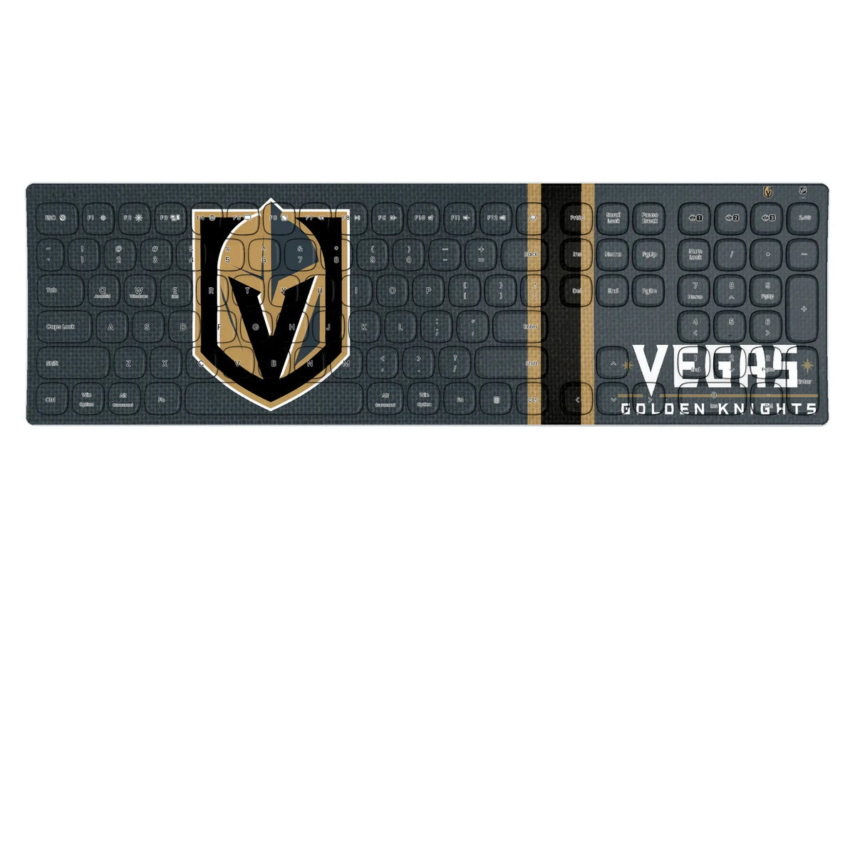 Vegas Golden Knights Stripe Curved Wireless Keyboard