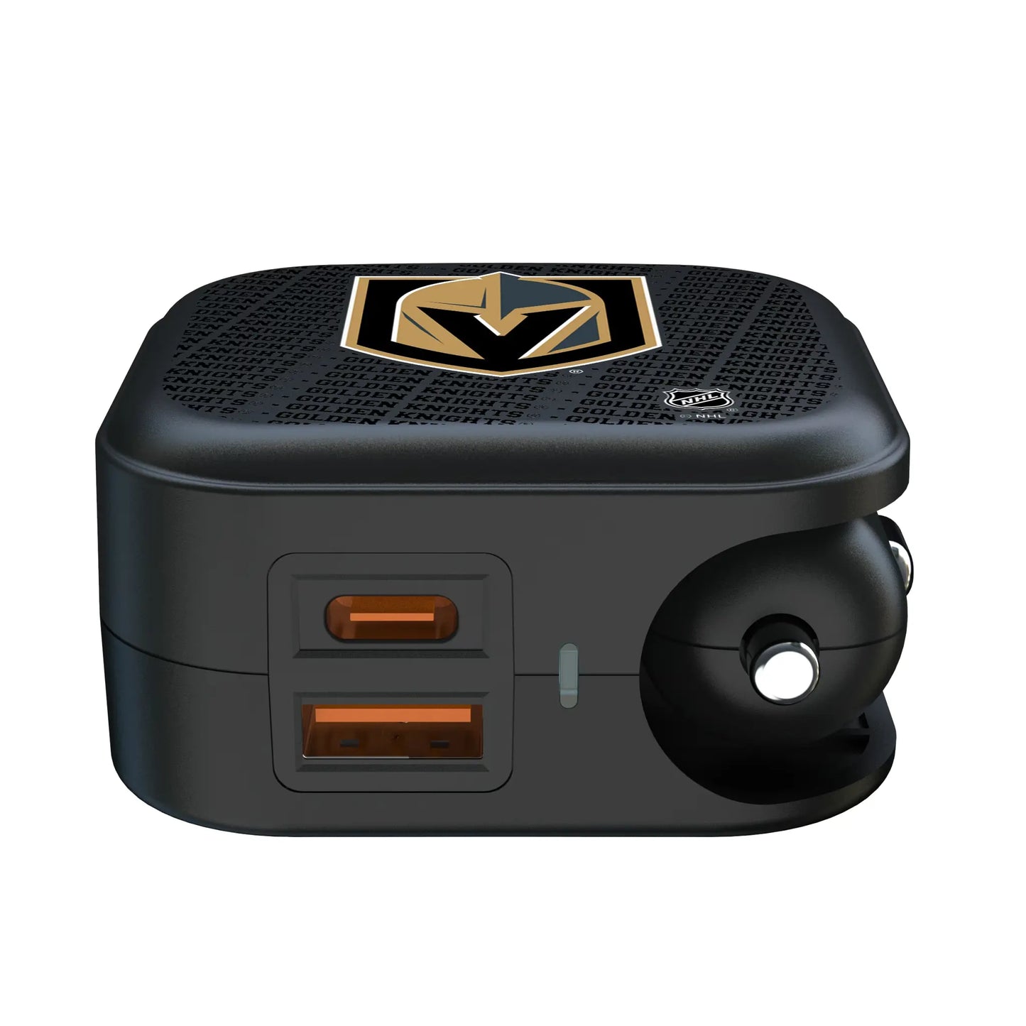 Vegas Golden Knights Text Backdrop 2 in 1 USB A/C Charger