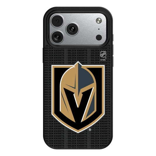 Vegas Golden Knights Text Backdrop MagSafe Compatible Phone Case for Apple iPhone