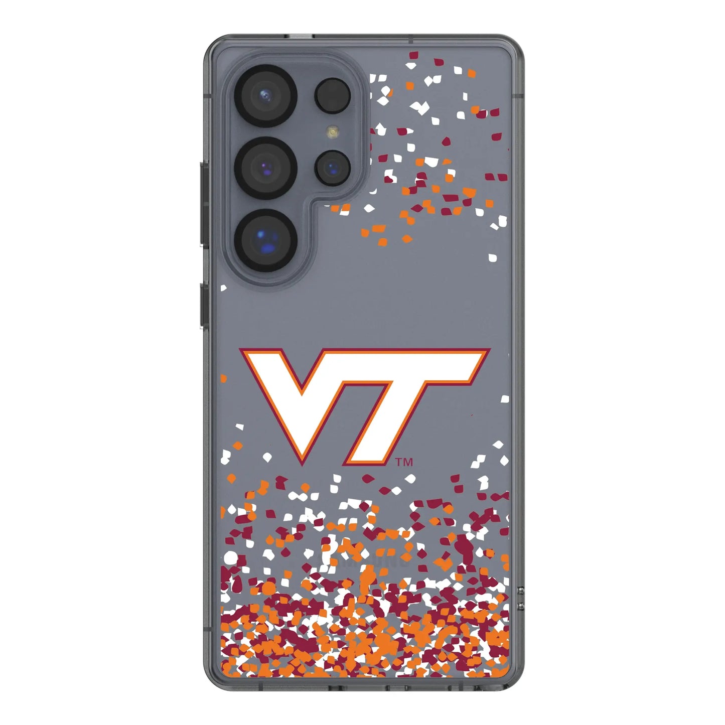 Virginia Tech Hokies Confetti Clear Phone Case for Samsung Galaxy