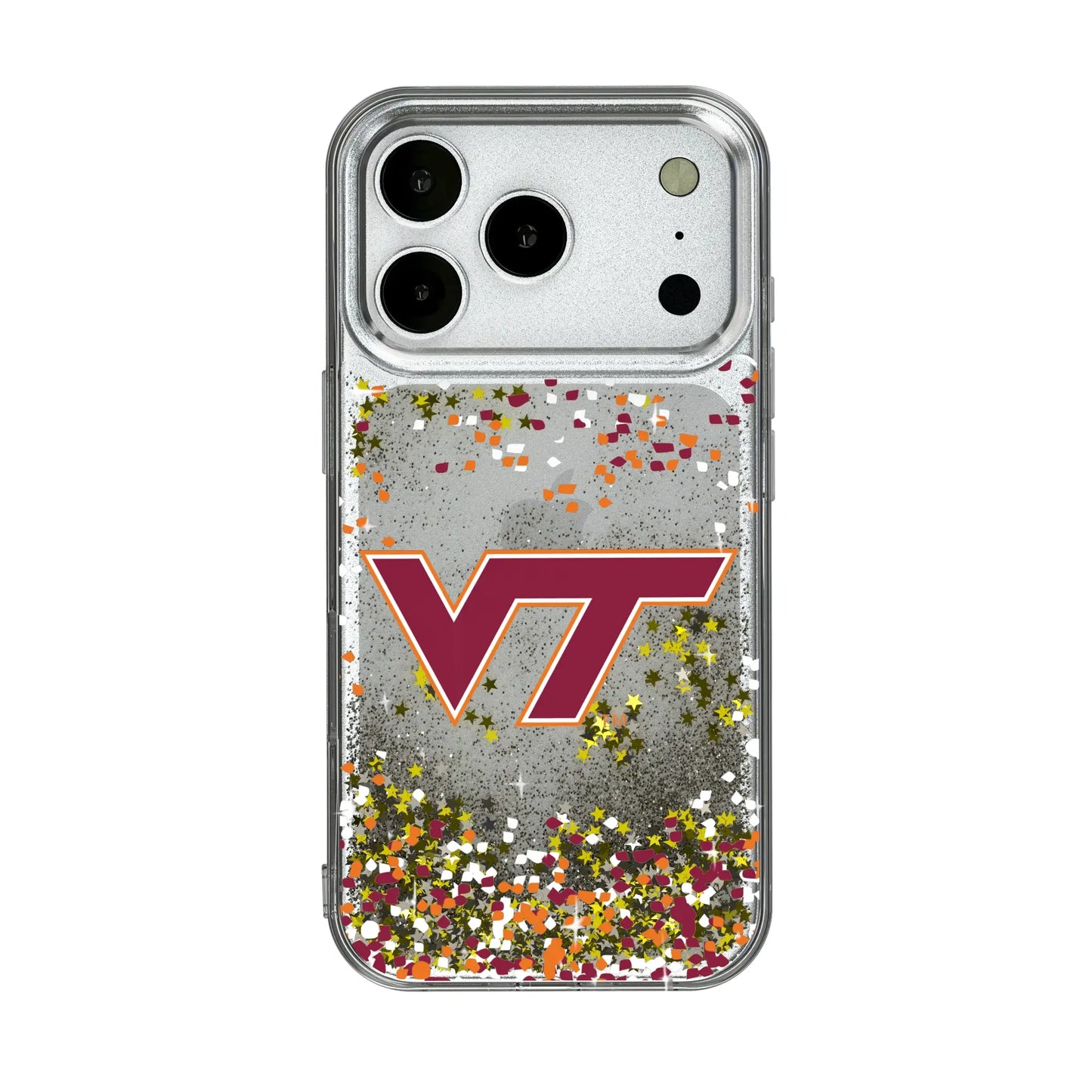 Virginia Tech Hokies Confetti Glitter Phone Case for Apple iPhone