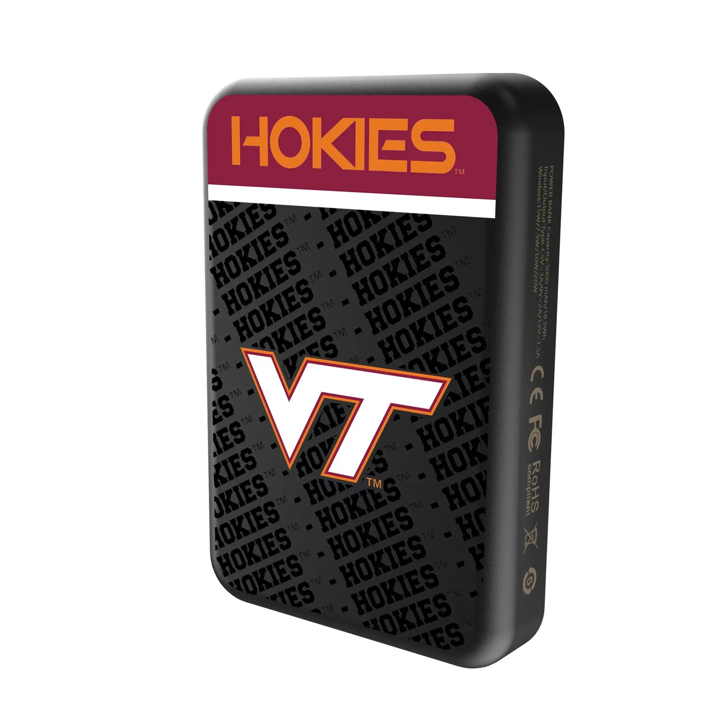 Virginia Tech Hokies Endzone Plus Wireless Mag Power Bank