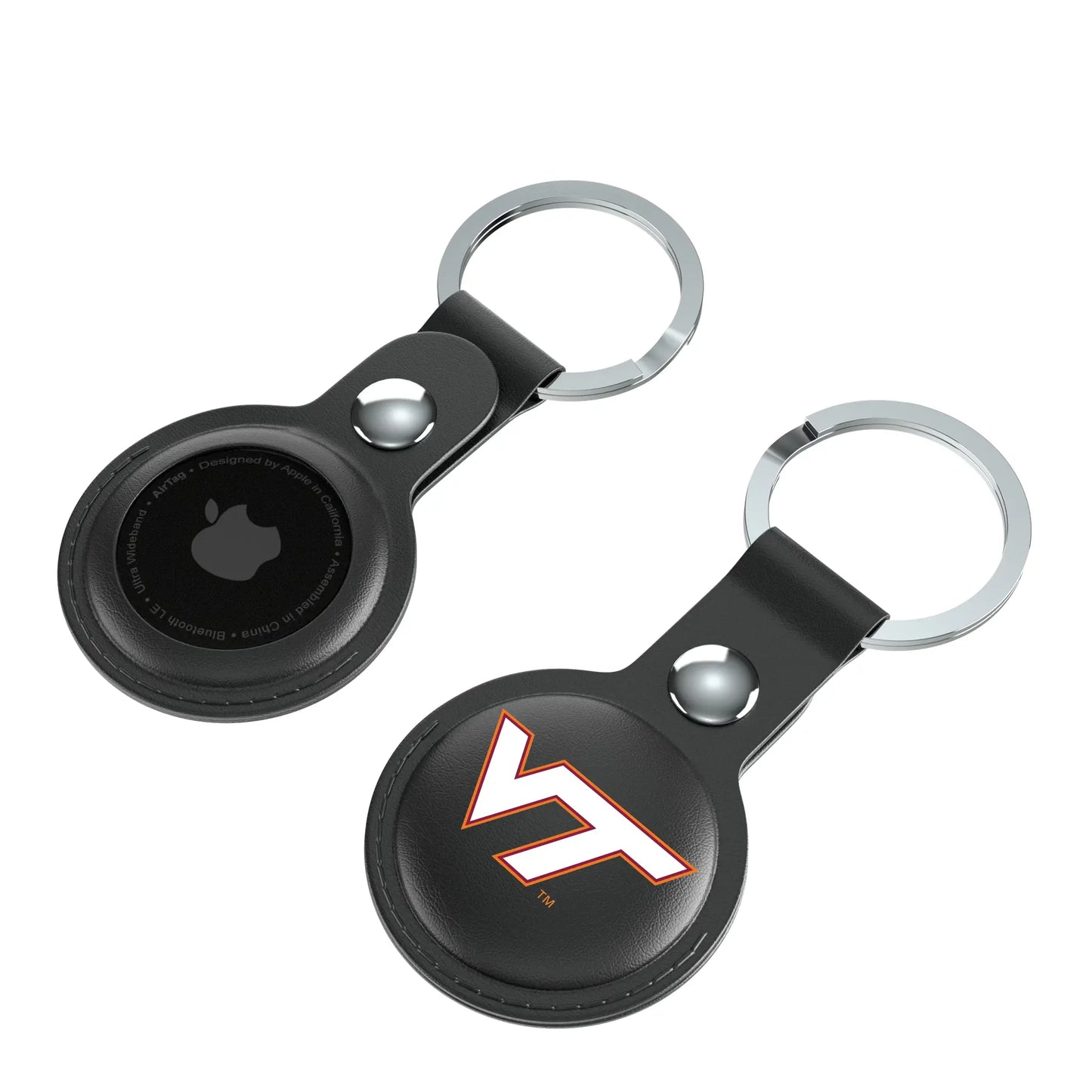 Virginia Tech Hokies Insignia Black Airtag Holder 2-Pack