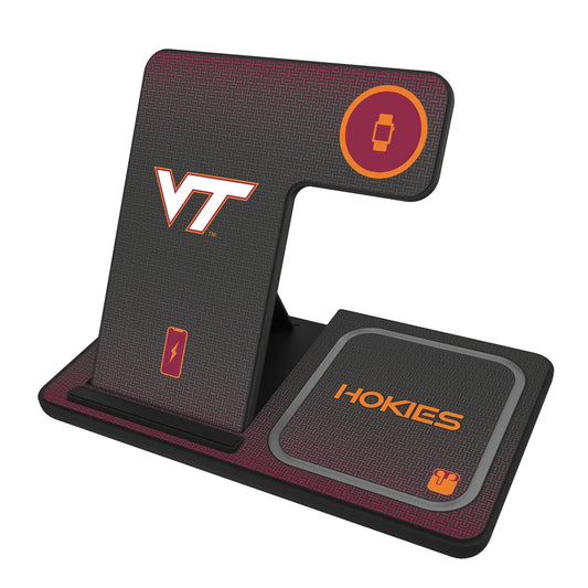 Virginia Tech Hokies Linen 3 in 1 Charging Station
