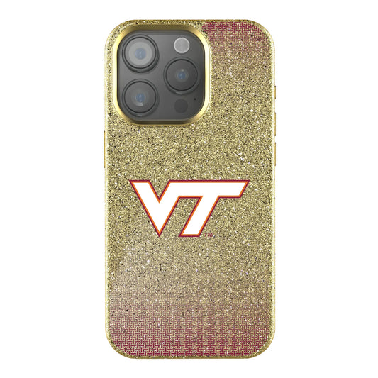 Virginia Tech Hokies Linen Bling Phone Case for Apple iPhone