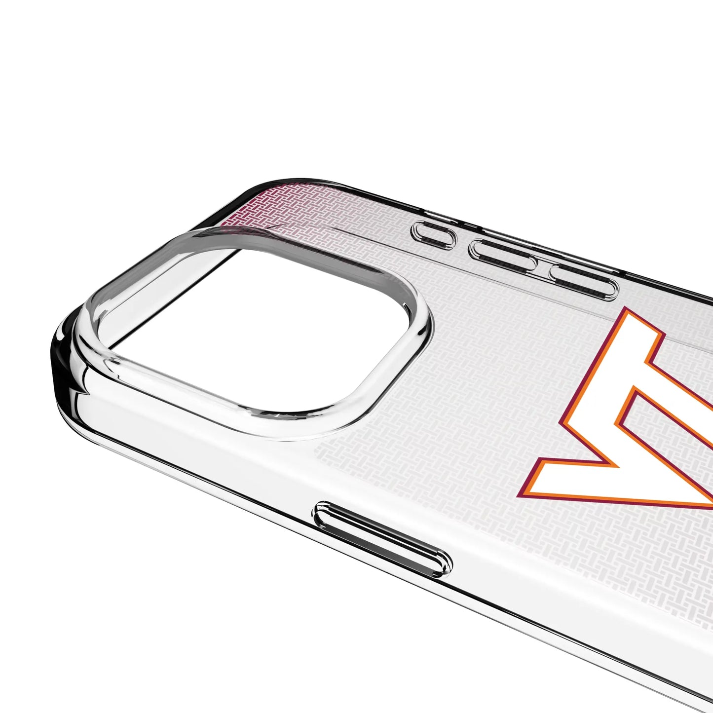 Virginia Tech Hokies Linen Clear Phone Case for Apple iPhone