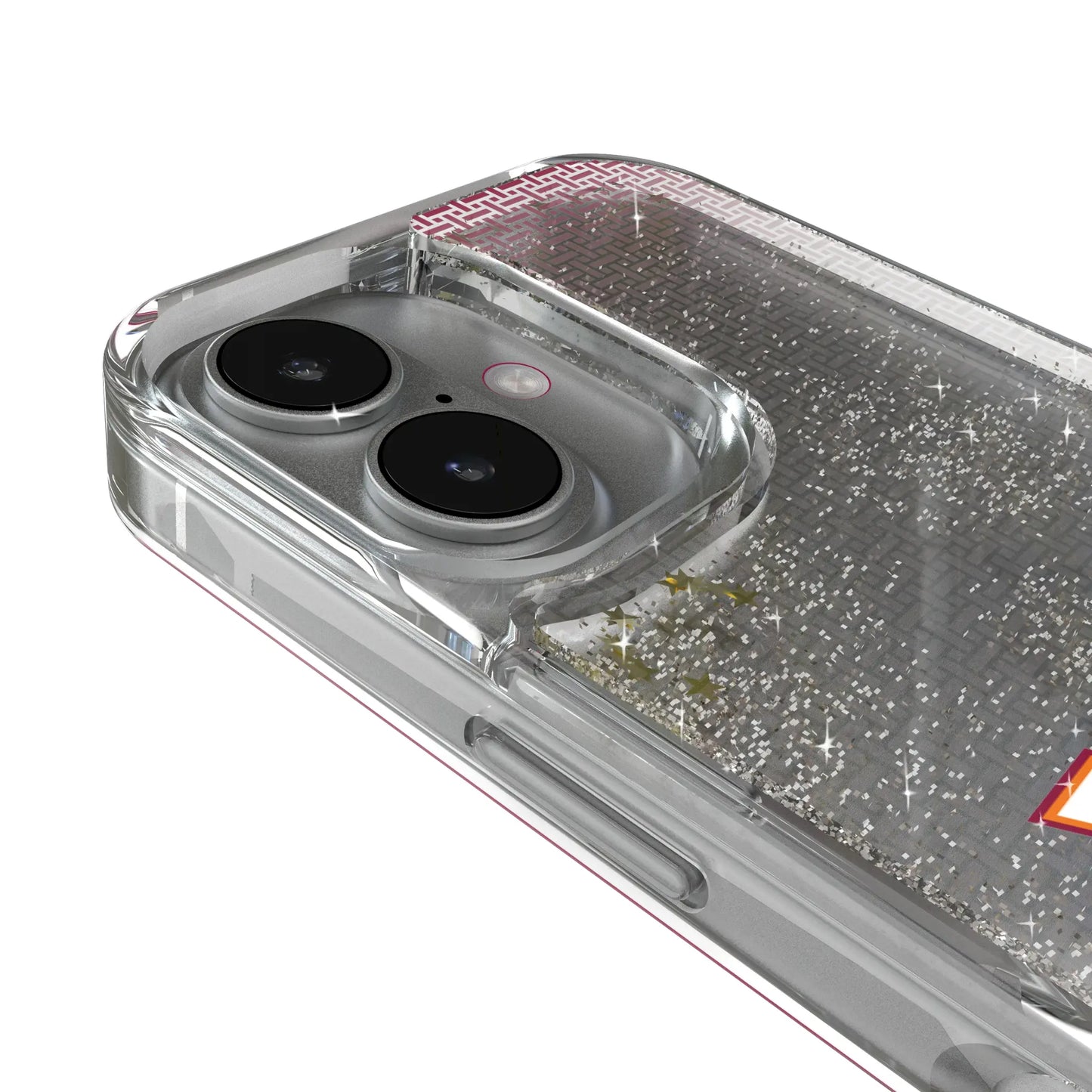 Virginia Tech Hokies Linen Glitter Phone Case for Apple iPhone