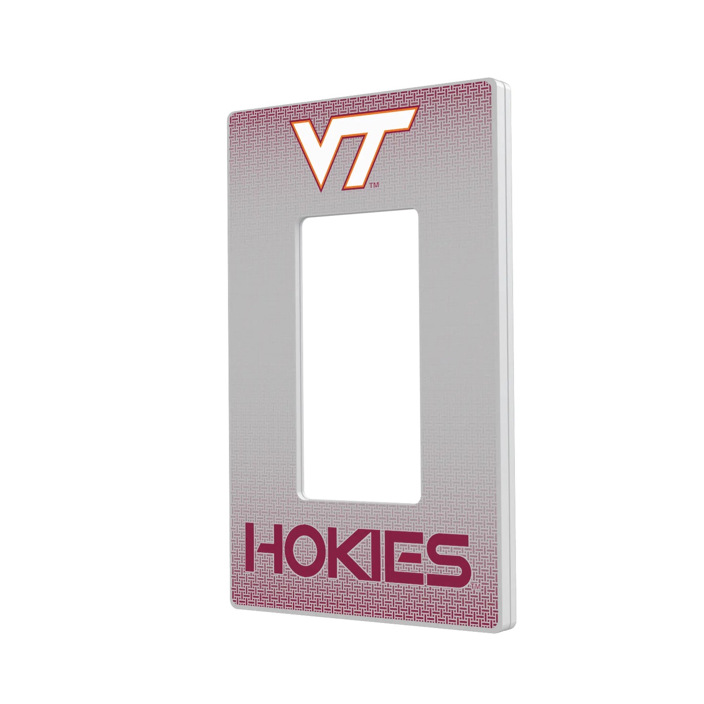 Virginia Tech Hokies Linen Hidden-Screw Light Switch Plate