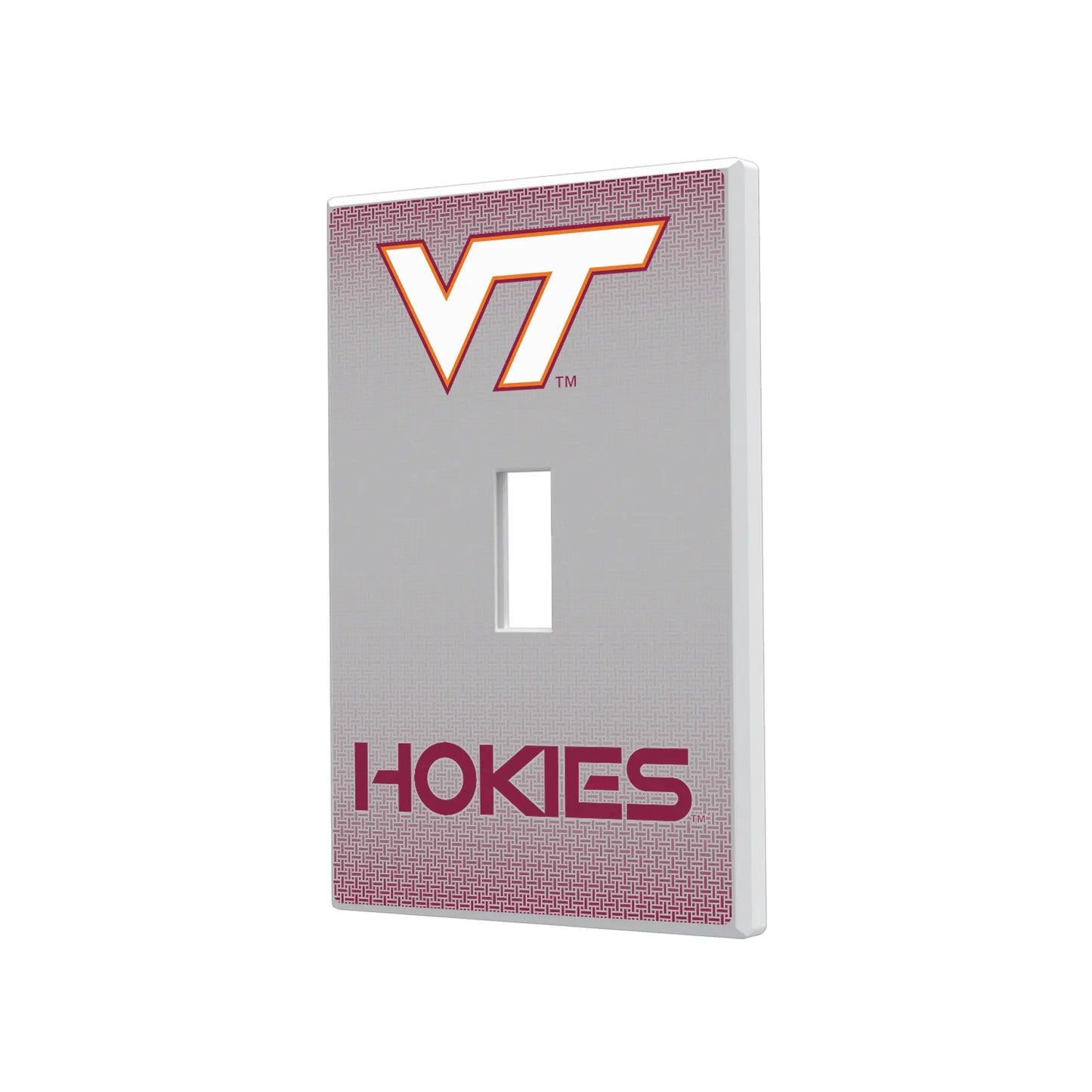 Virginia Tech Hokies Linen Hidden-Screw Light Switch Plate