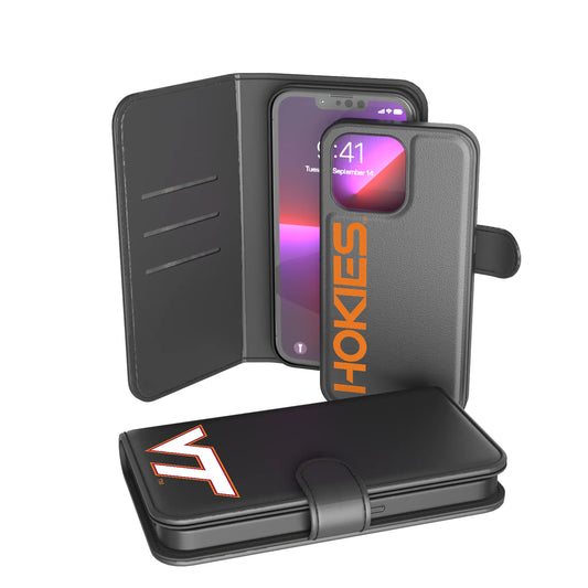 Virginia Tech Hokies Monocolor Tilt Wallet Phone Case for Apple iPhone