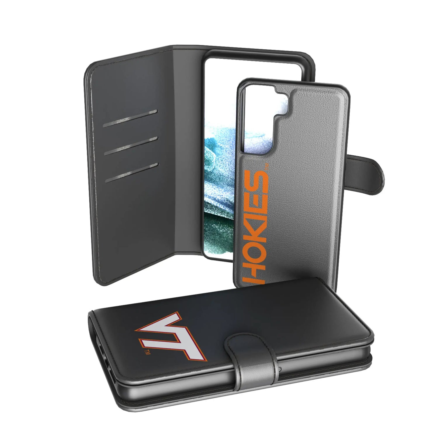 Virginia Tech Hokies Monocolor Tilt Wallet Phone Case for Apple iPhone