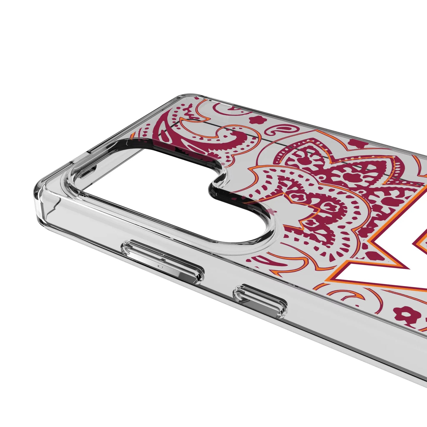 Virginia Tech Hokies Paisley Clear Phone Case for Samsung Galaxy