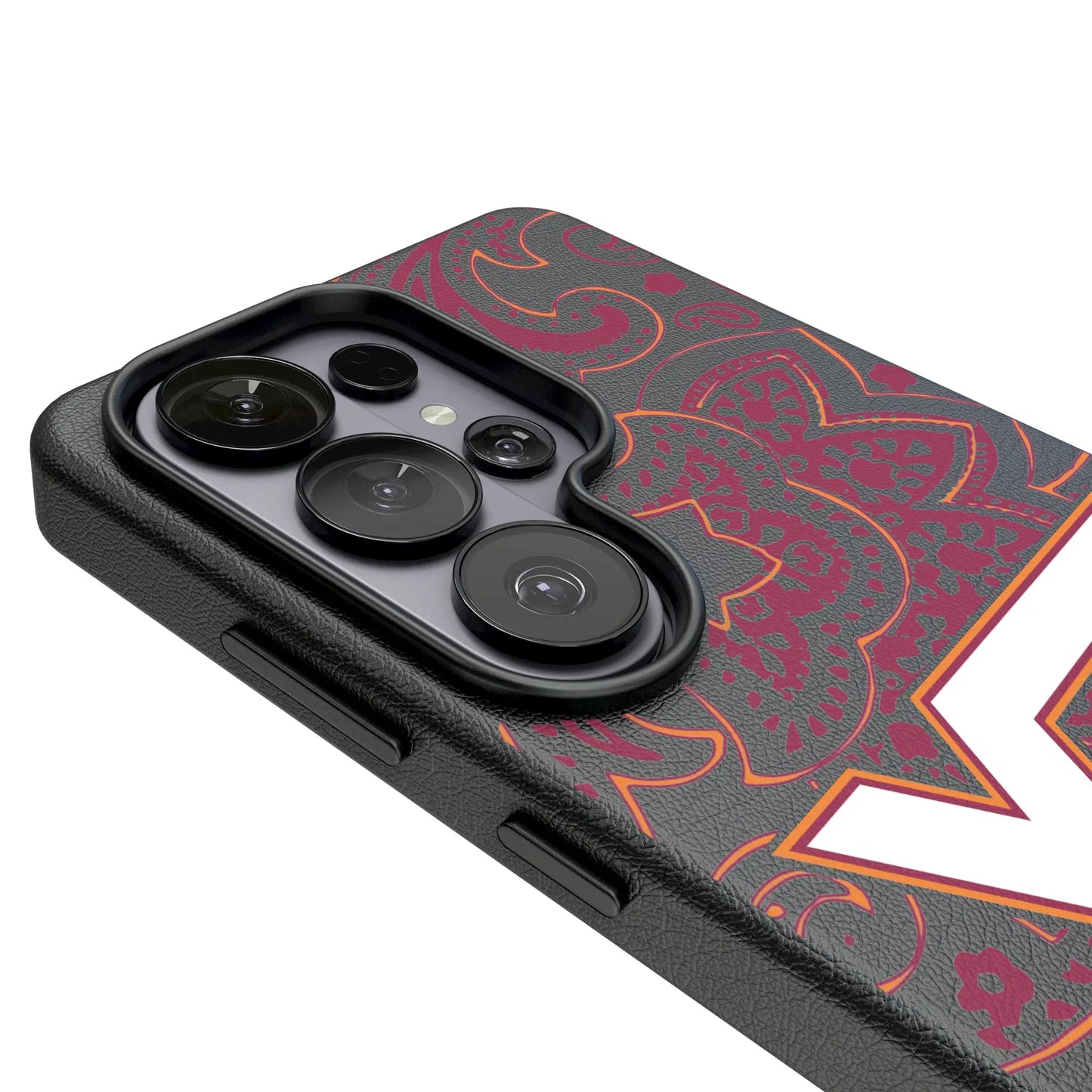 Virginia Tech Hokies Paisley MagSafe Compatible Phone Case for Samsung Galaxy