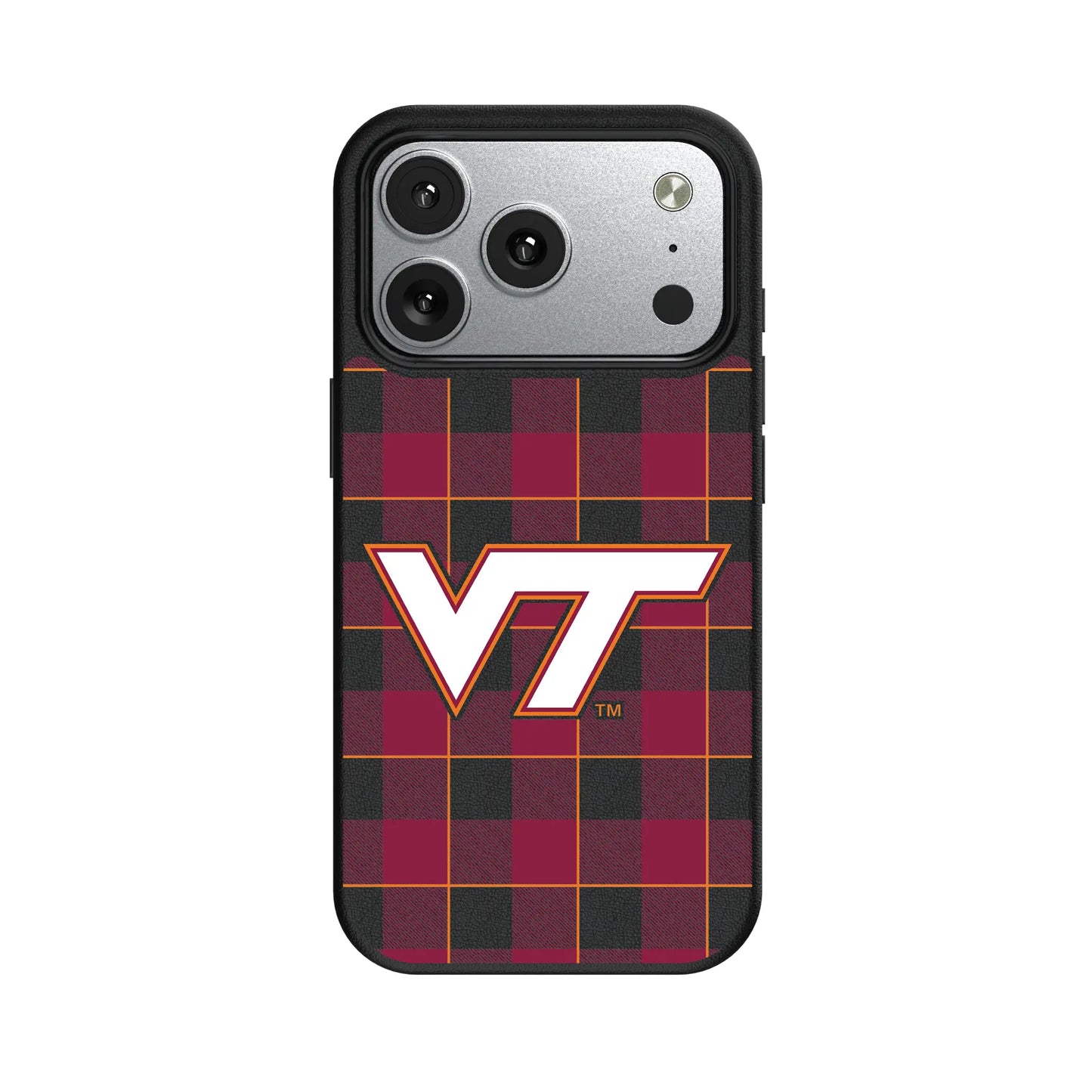 Virginia Tech Hokies Plaid MagSafe Compatible Phone Case for Apple iPhone