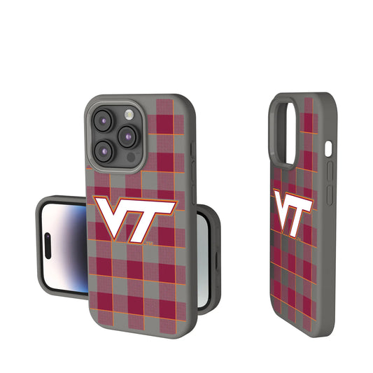 Virginia Tech Hokies Plaid Soft Touch Phone Case for Apple iPhone