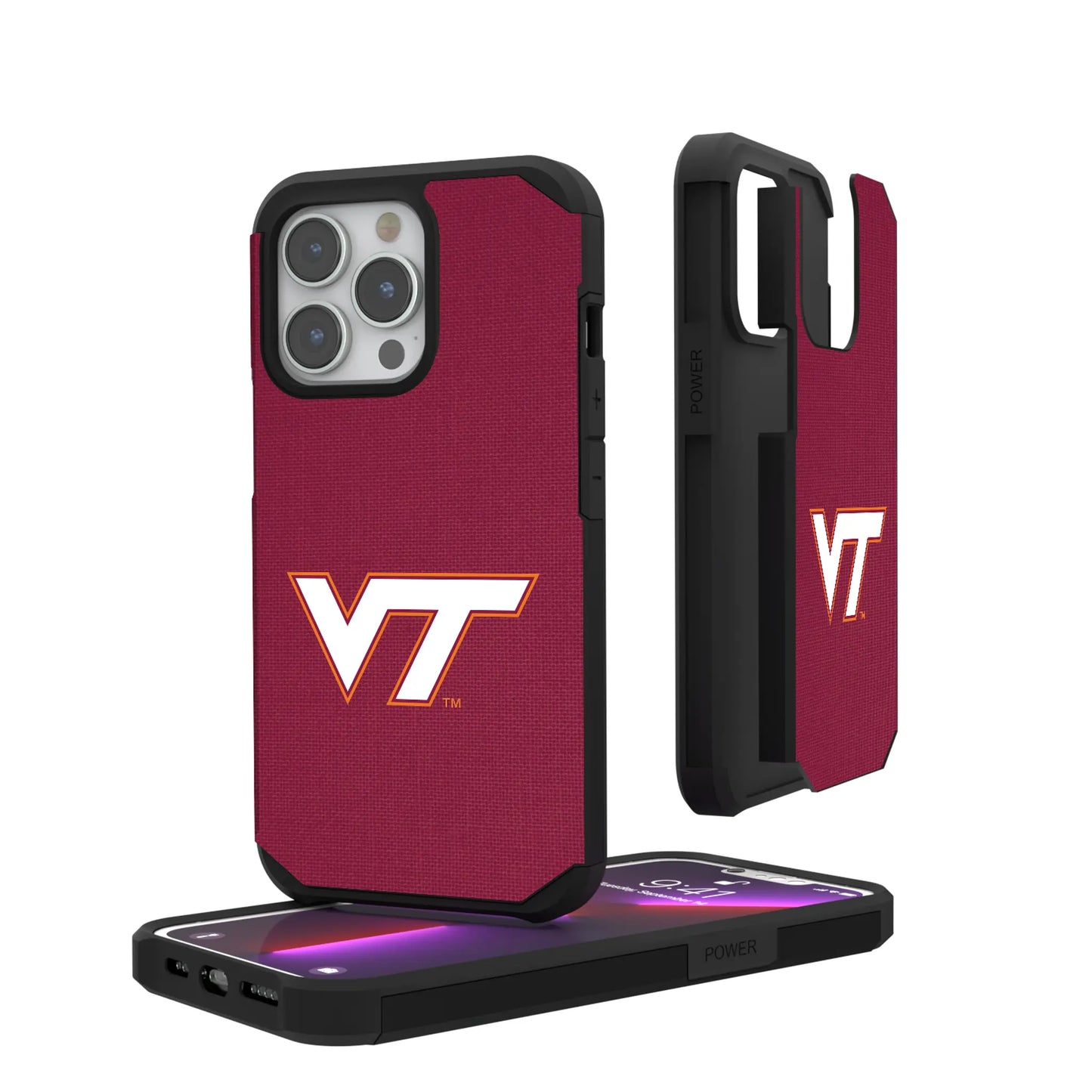 Virginia Tech Hokies Solid Rugged Phone Case for Apple iPhone