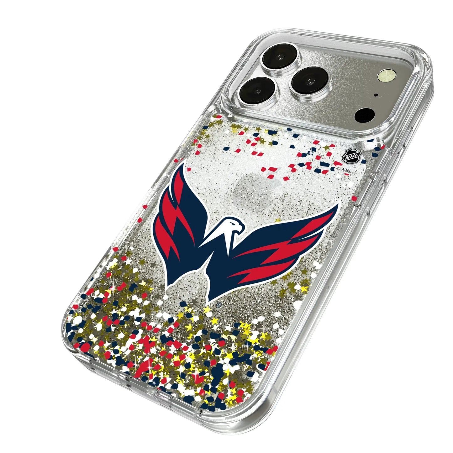 Washington Capitals Confetti Glitter Phone Case for Apple iPhone