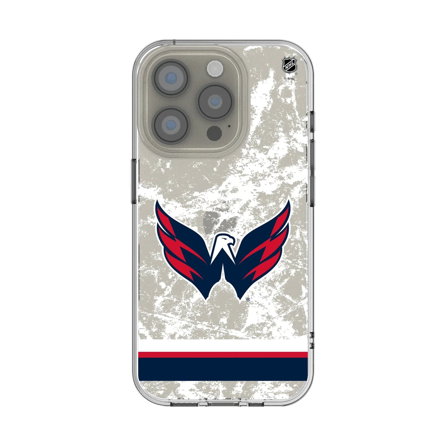 Washington Capitals Ice Stripe Clear Phone Case for Apple iPhone