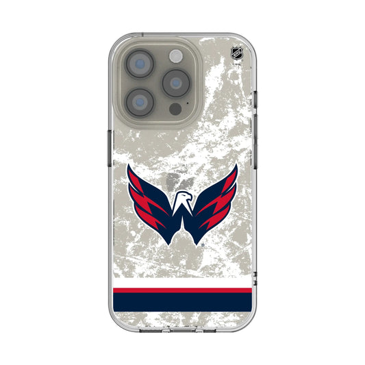 Washington Capitals Ice Stripe Clear Phone Case for Apple iPhone
