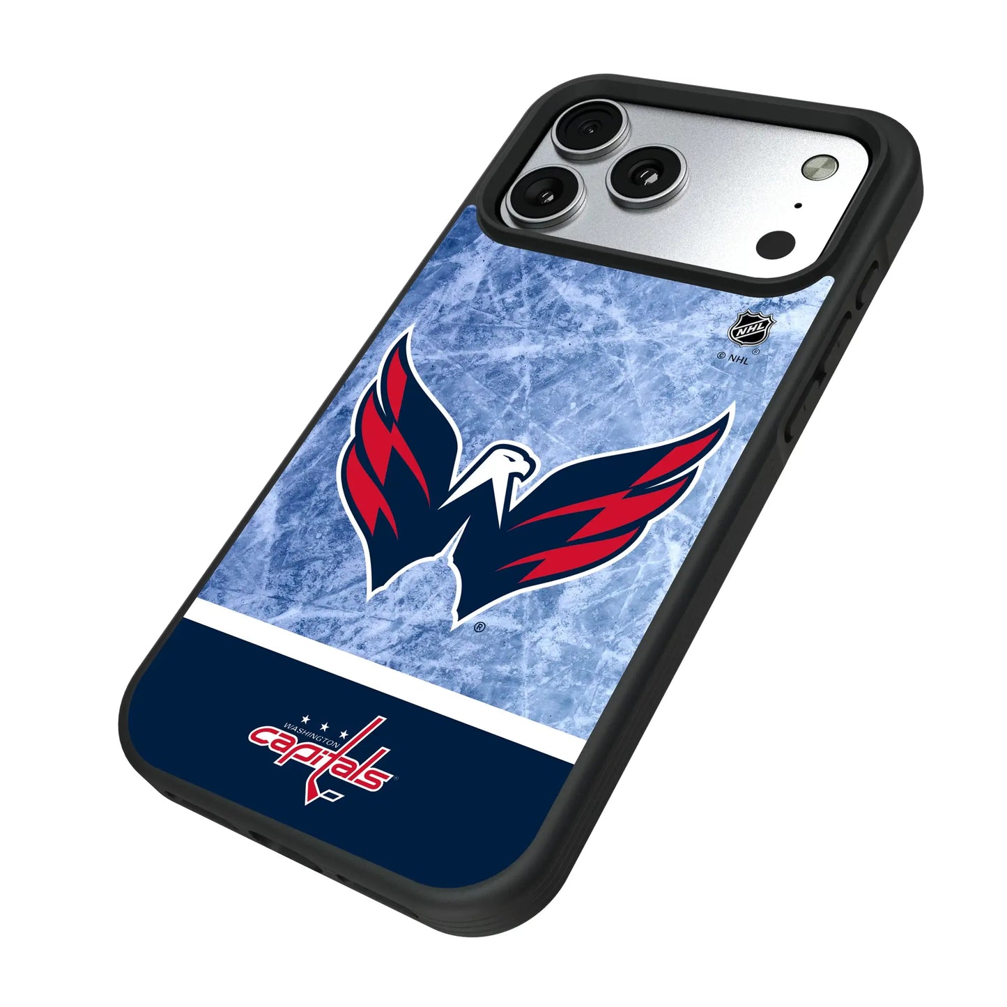 Washington Capitals Ice Wordmark Bump Phone Case for Apple iPhone